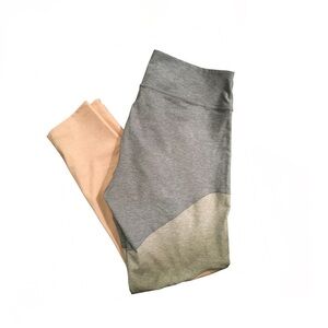 Outdoor Voices Gray and Tan Leggings